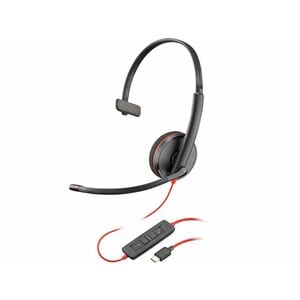 Auricular Poly Blackwire 3210 8X214A6 monaural USB-C micrófono ruido