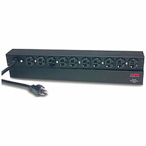 Unidad PDU Apc Basic Rack AP9563 1U 10 NEMA 5-20R cable 3.65 m