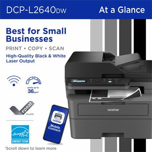 Impresora láser Brother DCPL2640DW multifunción monocromo 23.6 ppm dúplex