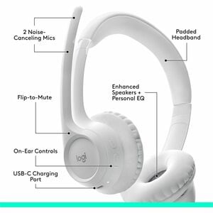 Auriculares Logitech Zone 300, inalámbricos, Bluetooth, micrófono con cancelación