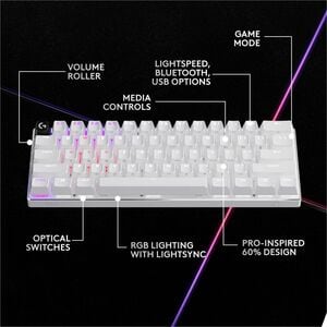 Teclado Logitech G Pro X 60 920-011921 USB, Bluetooth y RGB