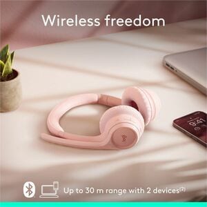 Auriculares Logitech Zone 300 981-001411 Bluetooth cancelación de ruido rosa