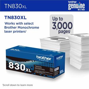 Tóner Brother TN830XL láser negro original 1 unidad