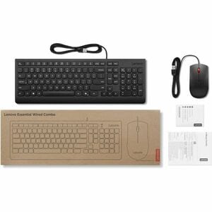 Combo teclado y mouse Lenovo 4X31R64424 Essential USB español 1600 dpi