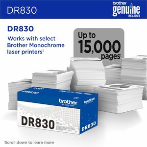 Tambor de imagen Brother DR-830 DR830 láser, original, negro