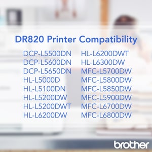 Tambor de imagen Brother DR820 negro 30000 páginas 1 unidad
