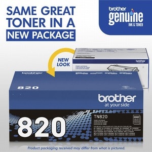 Cartucho de tóner Brother TN820 negro, 3.000 páginas, láser