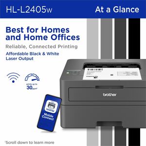 Impresora láser Brother HL-L2405W impresión monocromo