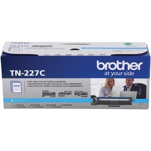 Tóner Brother TN-227C cian, alto rendimiento, láser original