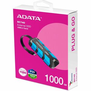 SSD externo Adata SC740 1 TB USB 3.2 Gen 2 Tipo C