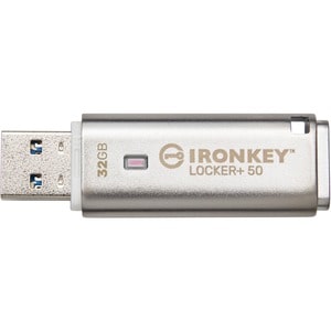 Memoria USB Kingston IKLP50/32GB IronKey Locker Plus 50 32GB, USB 3.2, AES 256 bits