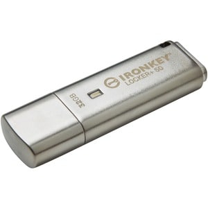 Memoria USB Kingston IKLP50/32GB IronKey Locker Plus 50 32GB, USB 3.2, AES 256 bits
