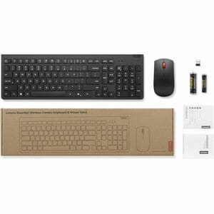 Combo teclado y mouse Lenovo Essential Wireless Gen2 negro, español