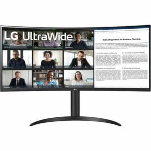 Monitor LG 34WR55QK-B 34 pulgadas UW-QHD, curvo y USB-C