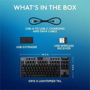 Teclado Logitech G915 X Lightspeed TKL táctil RGB USB-C Bluetooth