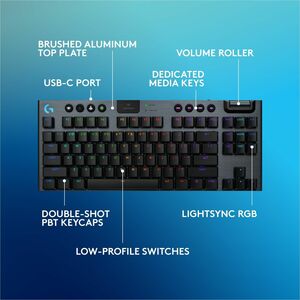 Teclado Logitech G915 X Lightspeed TKL táctil RGB USB-C Bluetooth