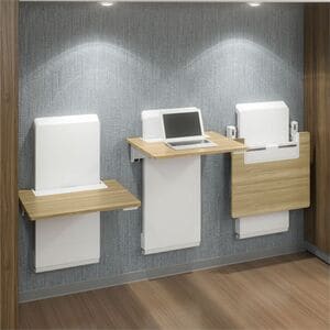 Mesa de pared Ergotron WorkFit Elevate 24-802-S893, altura ajustable