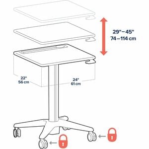 Escritorio ajustable Ergotron 24-547-003 LearnFit 16, MDF gris/plata