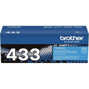 Tóner Brother TN433C azul ciánico, alto rendimiento, 4000 páginas