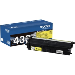 Tóner Brother TN433Y amarillo, alto rendimiento, 4000 páginas