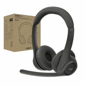 Diadema Logitech Zone 305 981-001457 inalámbrica, Bluetooth, Teams