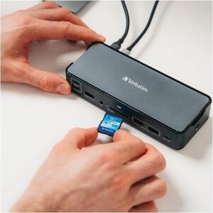 Estación docking USB-C Verbatim Pro 15 en 1 32171, garantía 2 años