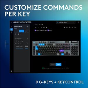 Teclado Logitech G915 X Lightspeed 920-012670 táctil RGB USB-C