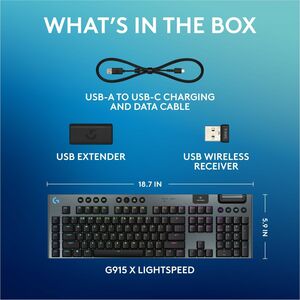 Teclado Logitech G915 X Lightspeed 920-012670 táctil RGB USB-C
