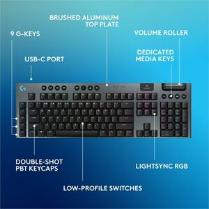 Teclado Logitech G915 X Lightspeed 920-012670 táctil RGB USB-C