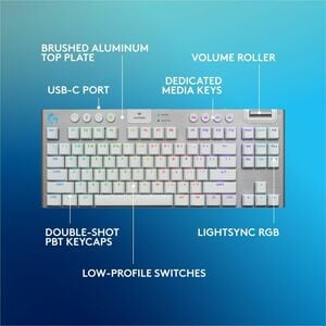 Teclado Logitech G915 X Lightspeed TKL táctil, USB-C, Bluetooth/RF