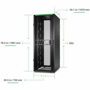 Gabinete de rack Apc AR3150B2 NetShelter SX 42U acero negro