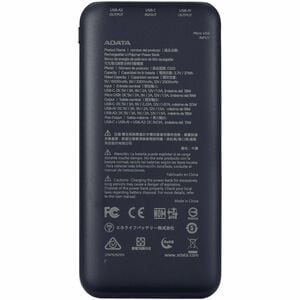 Cargador portátil Adata C100 PC100-14BK 10000 mAh 20W 4 USB