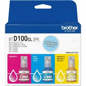 Botella de tinta Brother BTD100CL3PKMEX cian magenta amarillo 48,8 ml