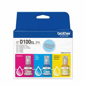 Botella de tinta Brother BTD100CL3PKMEX cian magenta amarillo 48,8 ml