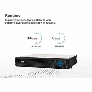 UPS Apc Smart-UPS C SMC1000-2UC 1kVA/600W, rack 2U, 6 tomas NEMA 5-15R