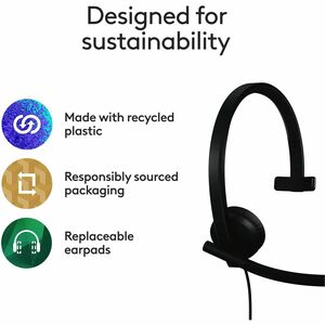 Auriculares Logitech H570e 981-001424 mono USB-A cancelación de ruido