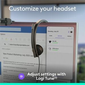 Audífonos Logitech H570e 981-001428 Teams, USB-A, cancelación de ruido