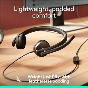 Audífonos Logitech H570e 981-001428 Teams, USB-A, cancelación de ruido