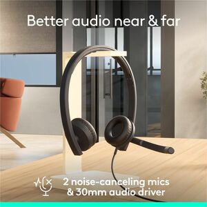Audífonos Logitech H570e 981-001428 Teams, USB-A, cancelación de ruido