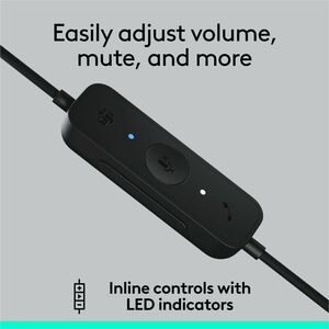 Audífonos Logitech H570e 981-001428 Teams, USB-A, cancelación de ruido
