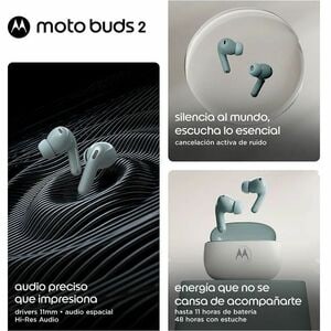 Audífonos Motorola Moto Buds 2 PG38C08169 verde azulado