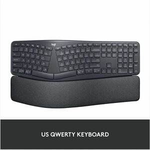 Teclado Logitech Ergo K860, inalámbrico, Bluetooth/RF, negro