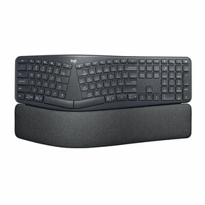 Teclado Logitech Ergo K860, inalámbrico, Bluetooth/RF, negro