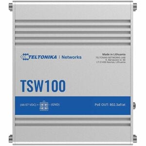 Switch Teltonika TSW100 5 puertos Gigabit PoE 120 W montaje en riel