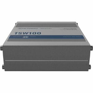 Switch Teltonika TSW100 5 puertos Gigabit PoE 120 W montaje en riel