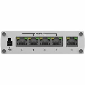 Switch Teltonika TSW100 5 puertos Gigabit PoE 120 W montaje en riel