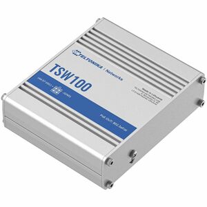 Switch Teltonika TSW100 5 puertos Gigabit PoE 120 W montaje en riel