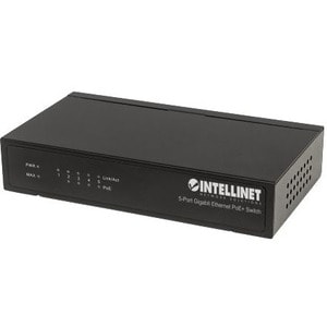 Switch Intellinet 561228 5 puertos Gigabit, PoE+, 70W, escritorio