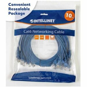 Cable de red Intellinet 742528 Cat6 0,9 m 10Gbit/s UTP azul x10