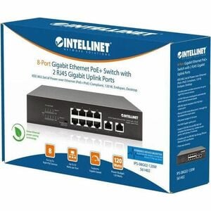 Switch Intellinet 561402 10 puertos Gigabit Ethernet PoE+ 120 W